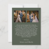 Merrin Moss Elegant Wedding Dankeskarte (Rückseite)