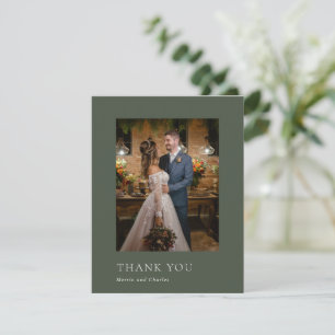 Merrin Moss Elegant Wedding Dankeskarte