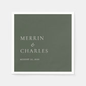 Merrin Moss Elegant Wedding Serviette (Vorderseite)