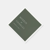 Merrin Moss Elegant Wedding Serviette (Ecke)