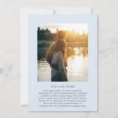 Merrin Sky Elegant Wedding Einladung (Rückseite)