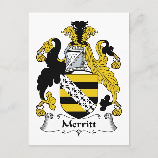Merritt-Familienwappen Postkarte (Vorderseite)