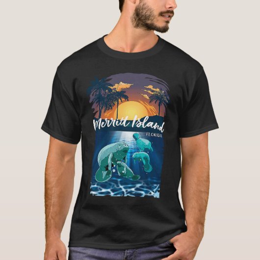 Merritt Island Florida Manatees Vacation Souvenir  T-Shirt (Vorderseite)
