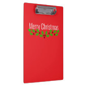 Merrry Christmas, holiday red, Klemmbrett (Rechts)