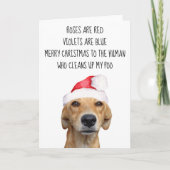 Merrry Christmas vom Hund Funny Karte (Vorderseite)