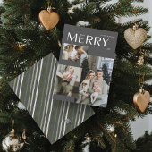 Merry 3 Foto Collage Moderne Grau Weihnachten