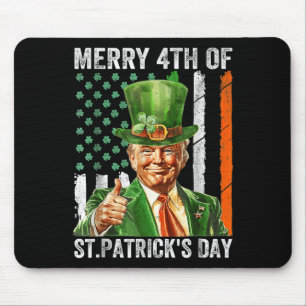 Merry 4. St Patricks Day Leprechaun Hat Mousepad