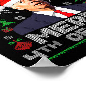 Merry 4th Of Easter Fun Biden Ugly Christmas Men  Poster (Ecke)