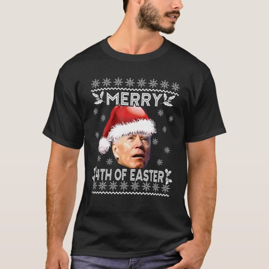 Merry 4th of OsterJoe Biden Meme Gift Funny Chri T-Shirt (Vorderseite)