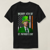 Merry 4th of St. Patrick's Day Joe Biden Leprechau T-Shirt (Design vorne)