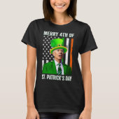 Merry 4th of St Patrick's Day Joe Biden Leprechaun T-Shirt (Vorderseite)