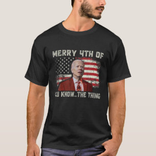 Merry 4th of Vatertag Funny Biden Konfuse 4. T-Shirt