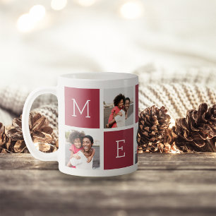 MERRY 5 Foto Collage Weihnachtsfeiertag Kaffeetasse