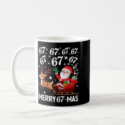 Merry 67-mas Funny Christmas Six Seven Holiday Hum Kaffeetasse (Links)