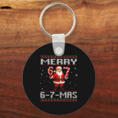 Merry 6-7-mas Funny Ugly Christmas Santa Candy Can Schlüsselanhänger (Vorderseite)
