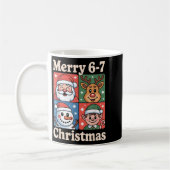Merry 6 7 Six Seven Meme Christmas Women Men Kids Kaffeetasse (Links)
