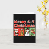 Merry 6 7 Six Seven Meme Christmas Women Men Kids Karte (Gelbe Blume)