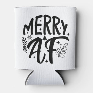 Merry Af Funny Christmas Snowflake Xmas Dosenkühler