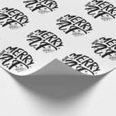 Merry Af Funny Christmas Snowflake Xmas Geschenkpapier (Ecke)
