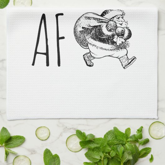 Merry AF Funny Weihnachten Geschirrtuch (Gefaltet)
