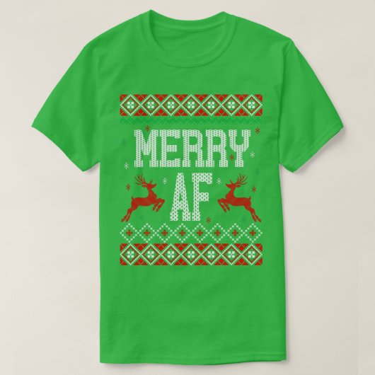Merry AF hässlicher Pullover (Design vorne)