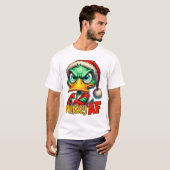 Merry AF - Sarcastic Grumpy Duck Christmas T-Shirt (Vorne ganz)