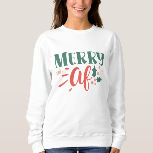 Merry af Weihnachten Sweatshirt (Vorderseite)