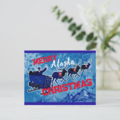 Merry Alaska Weihnachtspostkarte Feiertagspostkarte (Stehend Vorderseite)