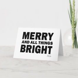 Merry & All Things Bright | Holiday Christmas Card Dankeskarte