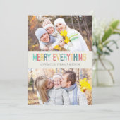 Merry alles Foto Card farbig Feiertagskarte (Stehend Vorderseite)