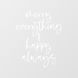 Merry Alles glücklich immer Skript Fensteraufkleber