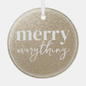 Merry alles Golden Texture Ornament Aus Glas (Vorderseite)