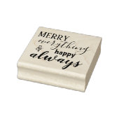 Merry Alles & Happy Immer Gummi Briefmarke Gummistempel (Stempel)