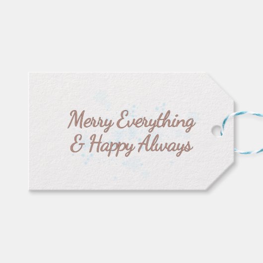 Merry Alles & Happy Immer, Urlaub Wärme, Geschenkanhänger (Vorderseite (Horizontal))