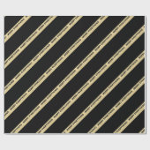 Merry Alles Imitate Gold Glitzer Streifen Urlaub Geschenkpapier (Flach)