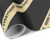 Merry Alles Imitate Gold Glitzer Streifen Urlaub Geschenkpapier (Rolleneckpunkt)