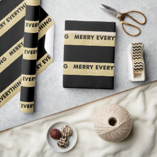 Merry Alles Imitate Gold Glitzer Streifen Urlaub Geschenkpapier