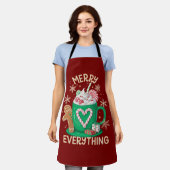 Merry alles Lebkuchen Kaffee Latte Xmas Schürze (Getragen)