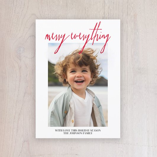 Merry Alles Moderne Weihnachten 1 Foto Rot