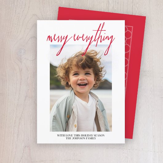 Merry Alles Moderne Weihnachten 1 Foto Rot