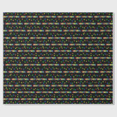 Merry alles Multi Christmas Lights Geschenkpapier (Flach)