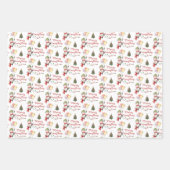 Merry alles Snowman Wrapping Paper Sheets Geschenkpapier Set (Vorderseite 2)