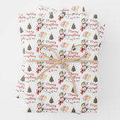 Merry alles Snowman Wrapping Paper Sheets Geschenkpapier Set (Beispiel)
