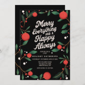 Merry alles Urlaub Einladung (Vorne/Hinten)