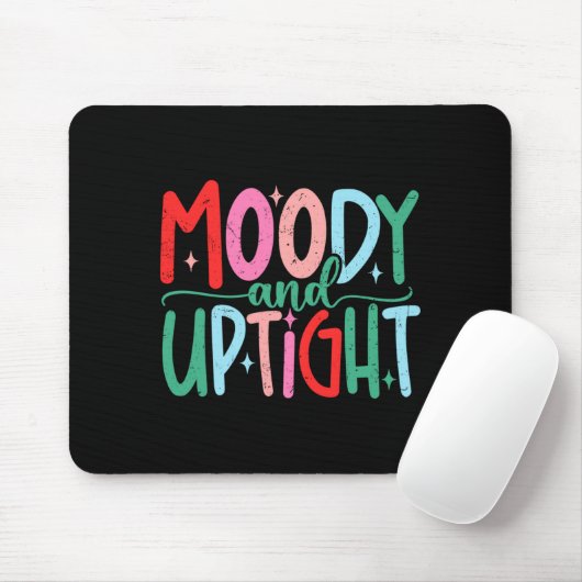 Merry & Bright Moody & Uptight Matching Co Mousepad (Mit Mouse)