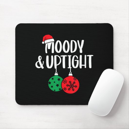 Merry & Bright Moody & Uptight Matching Co Mousepad (Mit Mouse)