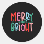 Merry & Bright Moody & Uptight Matching Co Runder Aufkleber (Vorderseite)