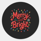 Merry & Bright Moody & Uptight Matching Co Runder Aufkleber (Vorderseite)