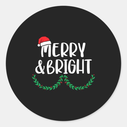 Merry & Bright Moody & Uptight Matching Co Runder Aufkleber (Vorderseite)