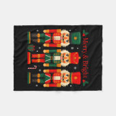 Merry & Bright Nutcracker Christmas Ballet Dan Fleecedecke (Vorderseite (Horizontal))